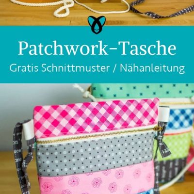 Patchwork tasche crossbody bag naehen kostenlos gratis Freebook naehidee naehanleitung
