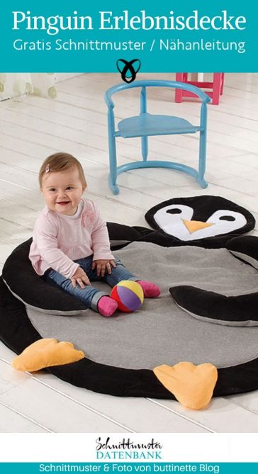 Pinguin Elebnisdecke baby naehen kostenlos schnittmuster gratis pdf download naehidee