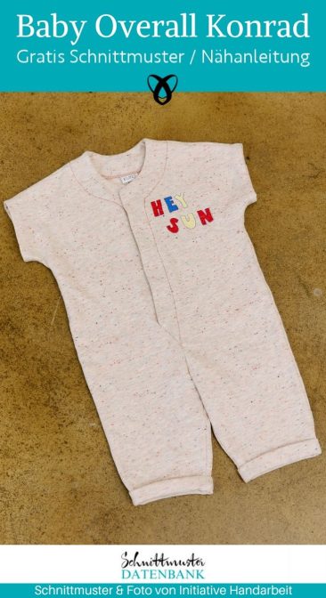 Baby Overall kurzer arm sommer jersey french terry naehen kostenlos schnittmuster gratis pdf download naehidee