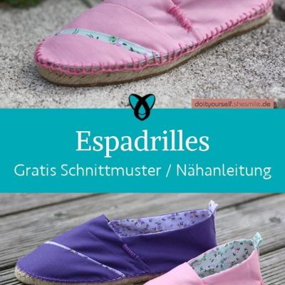 Espaddrilles schuhe leinen naehen kostenlos schnittmuster gratis pdf download naehidee