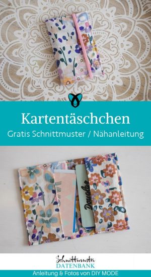 Kartentaeschchen mini portemonnaie naehen kostenlos gratis Freebook naehidee naehanleitung