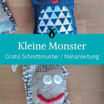 Kleine Stoff Monster naehen kostenlos gratis Freebook naehidee naehanleitung