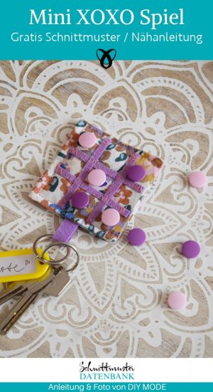 Mini xoxo spiel tic tac toe anhaenger naehen kostenlos gratis Freebook naehidee naehanleitung