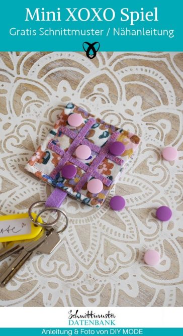Mini xoxo spiel tic tac toe anhaenger naehen kostenlos gratis Freebook naehidee naehanleitung