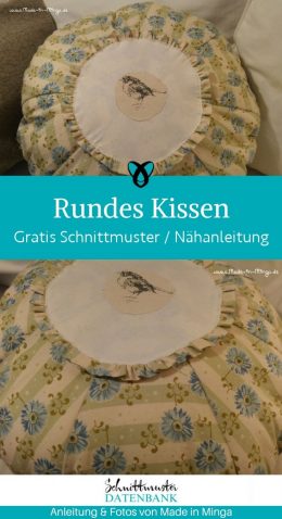 Rundes Kissen patchwork naehen kostenlos gratis Freebook naehidee naehanleitung