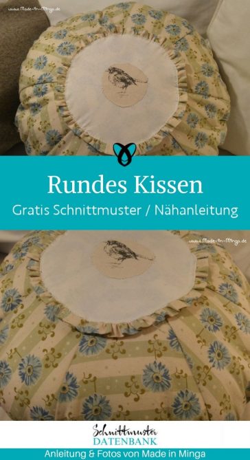 Rundes Kissen patchwork naehen kostenlos gratis Freebook naehidee naehanleitung