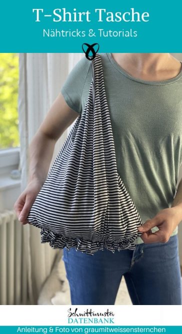 T-shirt aus tasche upcycling diy ohne naehen kostenlos gratis Freebook
