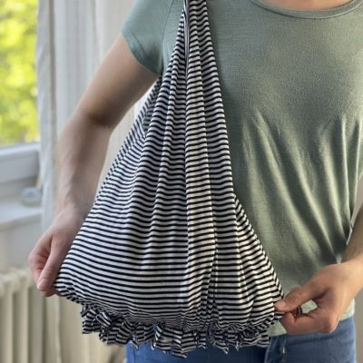 T-shirt aus tasche upcycling diy ohne naehen kostenlos gratis Freebook