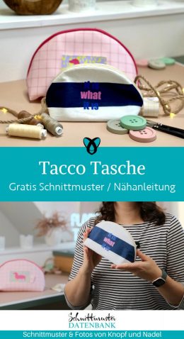 Tacco tasche kosmetiktasche naehen kostenlos schnittmuster gratis pdf download naehidee