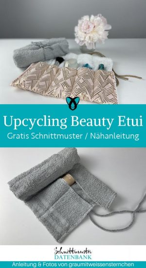 Upcycling beauty etui handtuch naehen kostenlos gratis Freebook naehidee naehanleitung
