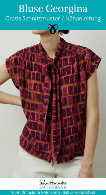Bluse damen frauen webware sommerbluse naehen kostenlos schnittmuster gratis pdf download naehidee