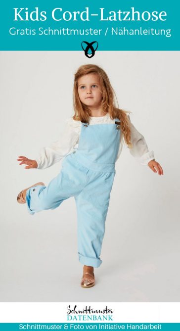 Cord Latzhose kinder naehen kostenlos schnittmuster gratis pdf download naehidee