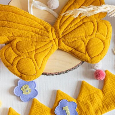 Geburtstagsset kinder krone schmetterling naehen kostenlos schnittmuster gratis pdf download naehidee
