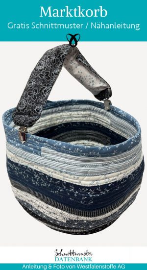 Marktkorb tasche jelly role naehen kostenlos gratis Freebook naehidee naehanleitung