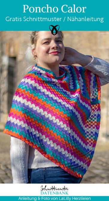 Poncho sommer boho naehen kostenlos gratis Freebook naehidee naehanleitung