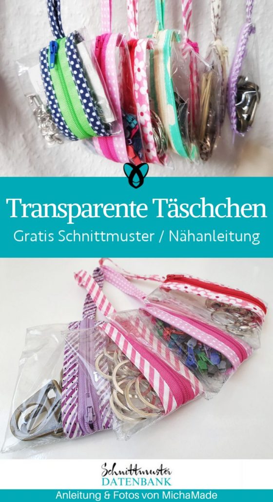 Transparente Taeschchen bon bon shaker anhanger naehen kostenlos gratis Freebook naehidee naehanleitung