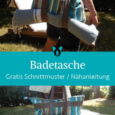 Badetasche Strandtasche naehen kostenlos gratis Freebook naehidee naehanleitung