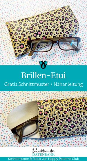 Brillen Etui Kunstleder naehen kostenlos schnittmuster gratis pdf download naehidee