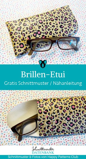 Brillen Etui Kunstleder naehen kostenlos schnittmuster gratis pdf download naehidee