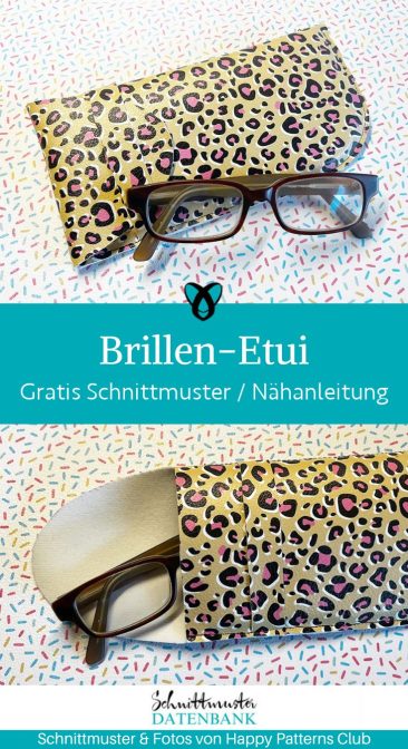 Brillen Etui Kunstleder naehen kostenlos schnittmuster gratis pdf download naehidee