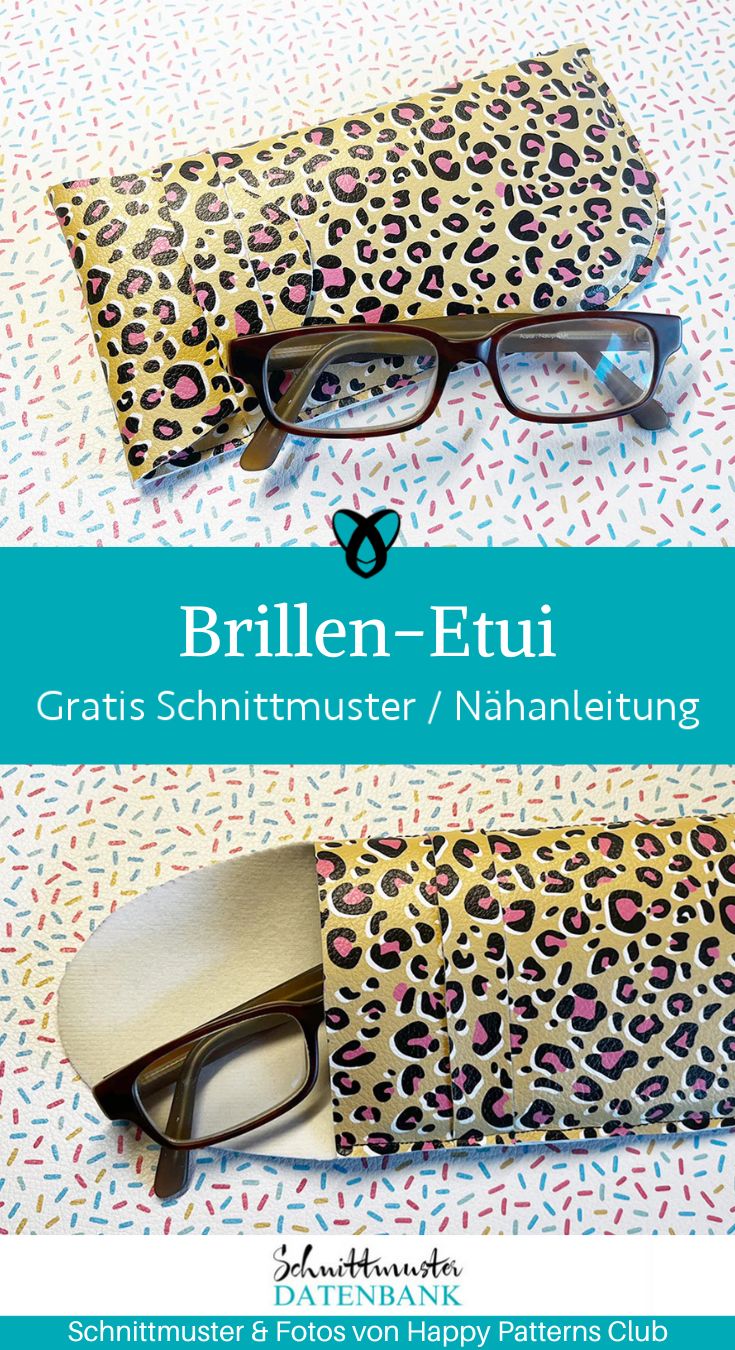 Brillen Etui Kunstleder naehen kostenlos schnittmuster gratis pdf download naehidee