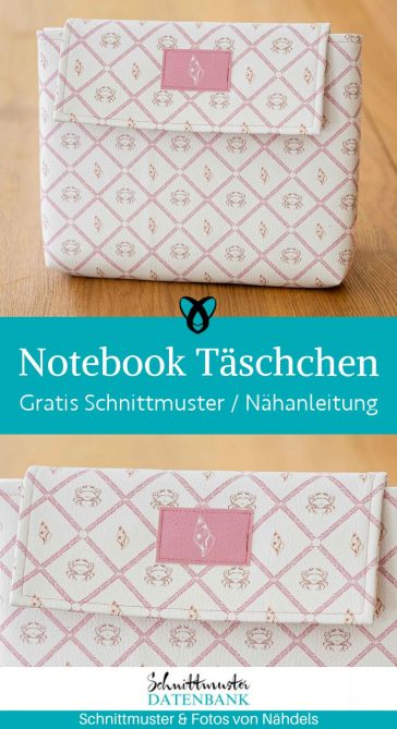 Notebook taeschchen naehen kostenlos schnittmuster gratis pdf download naehidee