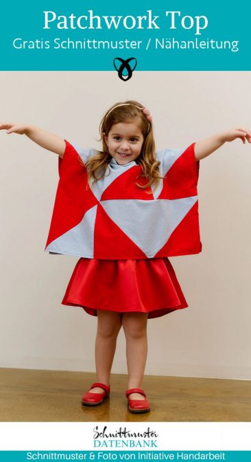 Patchwork top kinder oberteil webware naehen kostenlos schnittmuster gratis pdf download naehidee