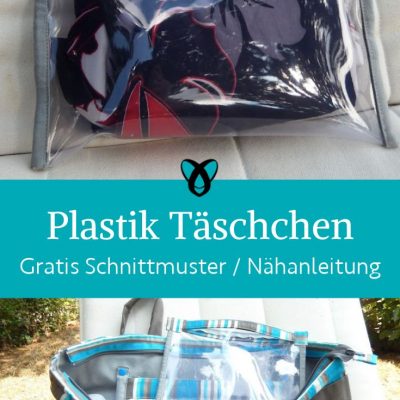 Plastik taeschchen badesachen bikinibag naehen kostenlos gratis Freebook naehidee naehanleitung