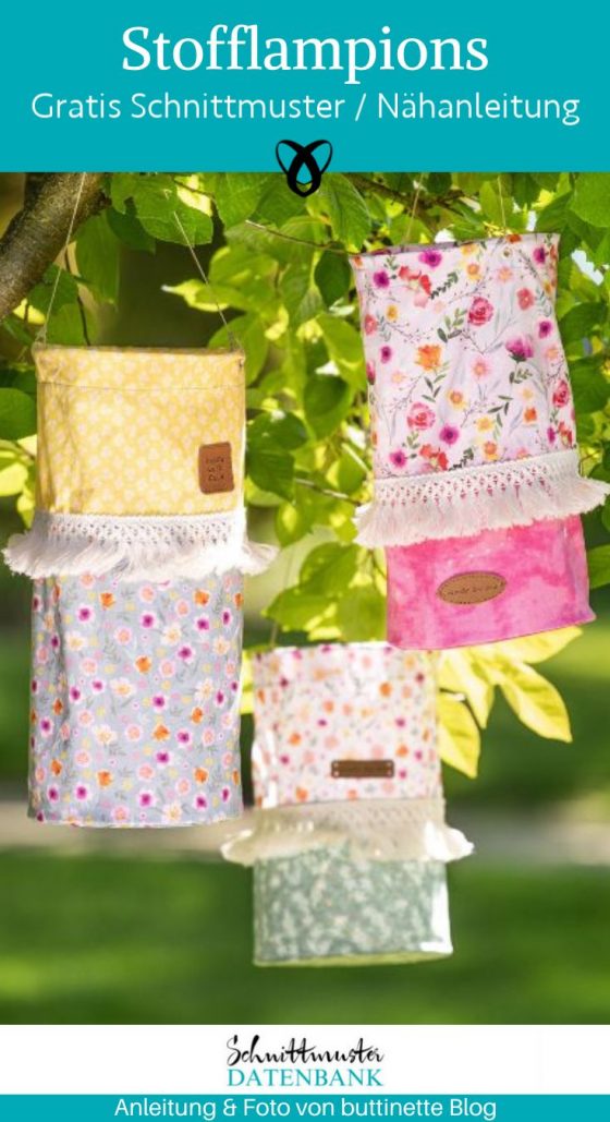 Stofflampions Gartenlampions naehen kostenlos gratis Freebook naehidee naehanleitung
