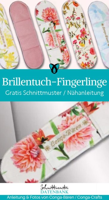 Brillentuch Fingerlinge naehen kostenlos genaehte Fingerlinge als Brillenputztuch zum Reinigen von Brillenglaesern naehen kostenlos schnittmuster gratis pdf download naehidee