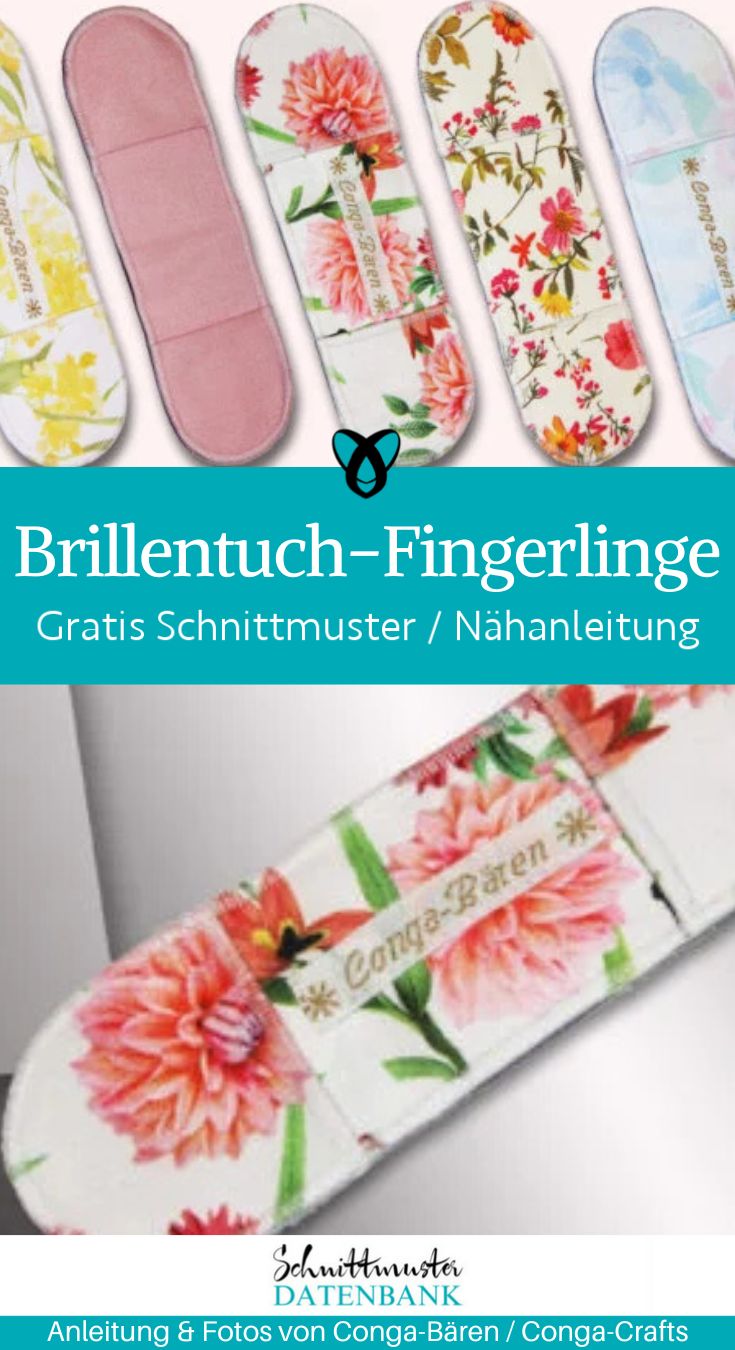 Brillentuch Fingerlinge naehen kostenlos genaehte Fingerlinge als Brillenputztuch zum Reinigen von Brillenglaesern naehen kostenlos schnittmuster gratis pdf download naehidee