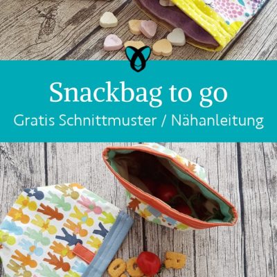 Snackbag naehen kostenlos Stofftasche fuer Snacks aus wasserabweisendem Stoff naehen kostenlos gratis freebook naehidee naehanleitung