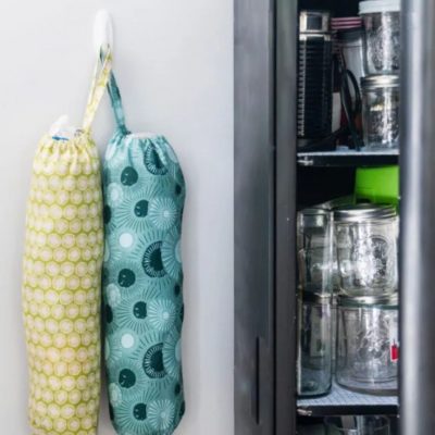 einkaufstaschenhalter naehen kostenlos aufbewahrung fuer einkaufstueten schnittmuster naehidee gratis
