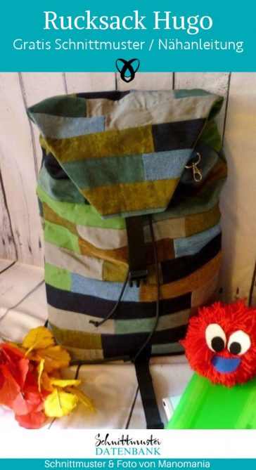 rucksack hugo naehen kostenlos grosser freizeitrucksack fuer schule und reisen freebook