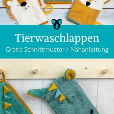 tierwaschlappen naehen kostenlos waschlappen in tierform fuer babys freebook