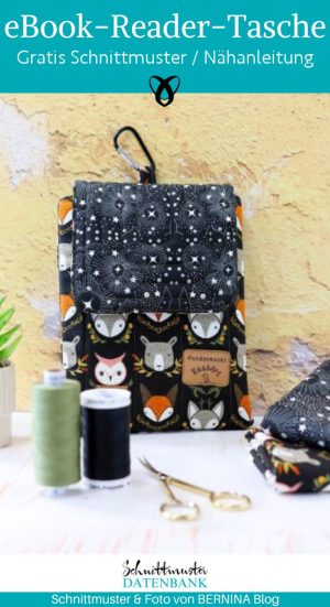 e book reader tasche naehen kostenlos schnittmuster gepolsterte huelle mit klappe naehidee gratis