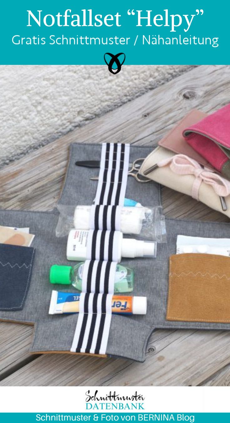 notfallset helpy naehen kostenlos schnittmuster notfalltasche in zwei groessen naehidee gratis