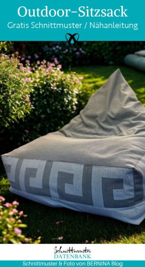 outdoor sitzsack naehen kostenlos schnittmuster sitzsack fuer garten naehidee gratis