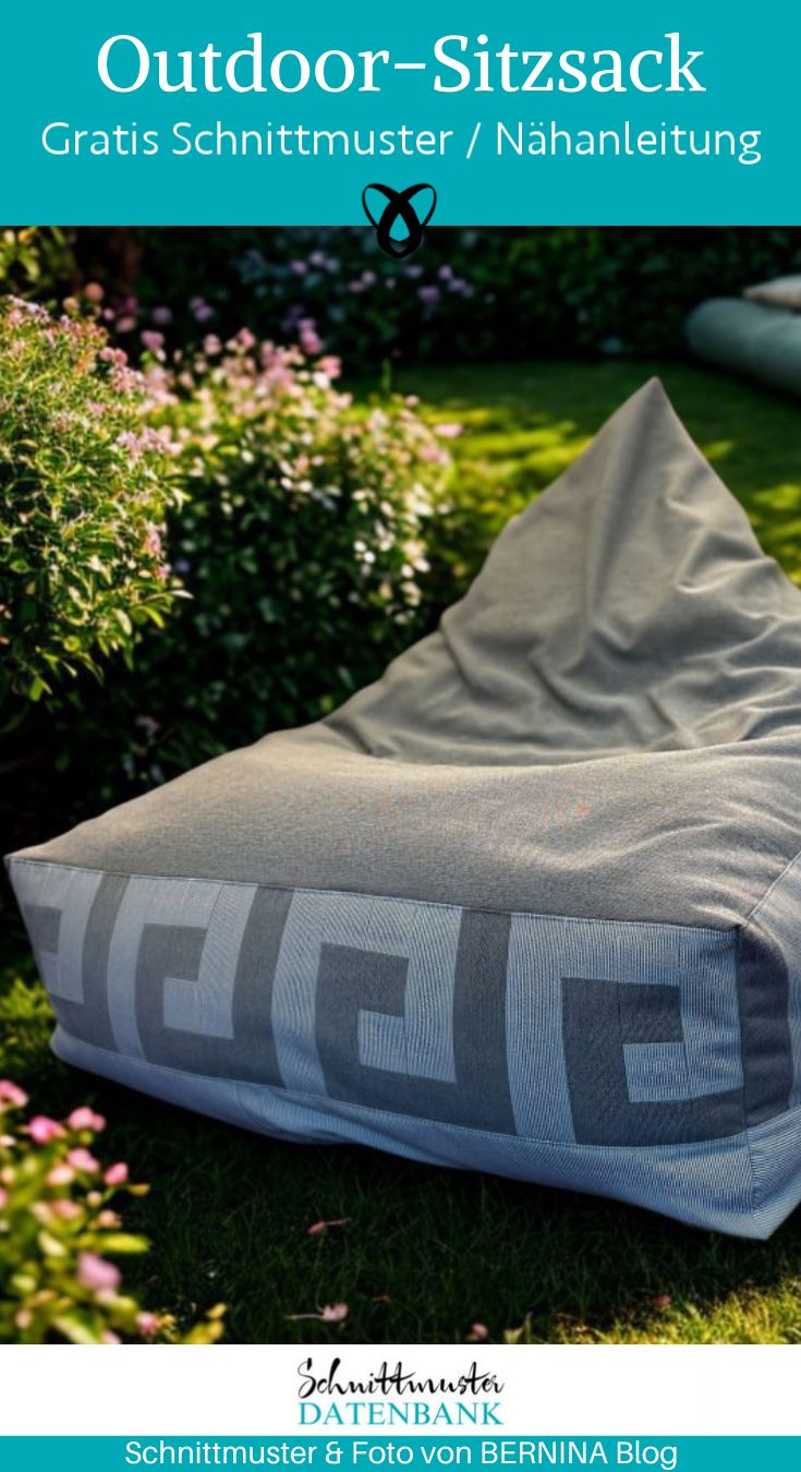 outdoor sitzsack naehen kostenlos schnittmuster sitzsack fuer garten naehidee gratis