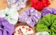 scrunchies naehen kostenlos naehanleitung bunte haargummis aus stoffresten naehidee gratis