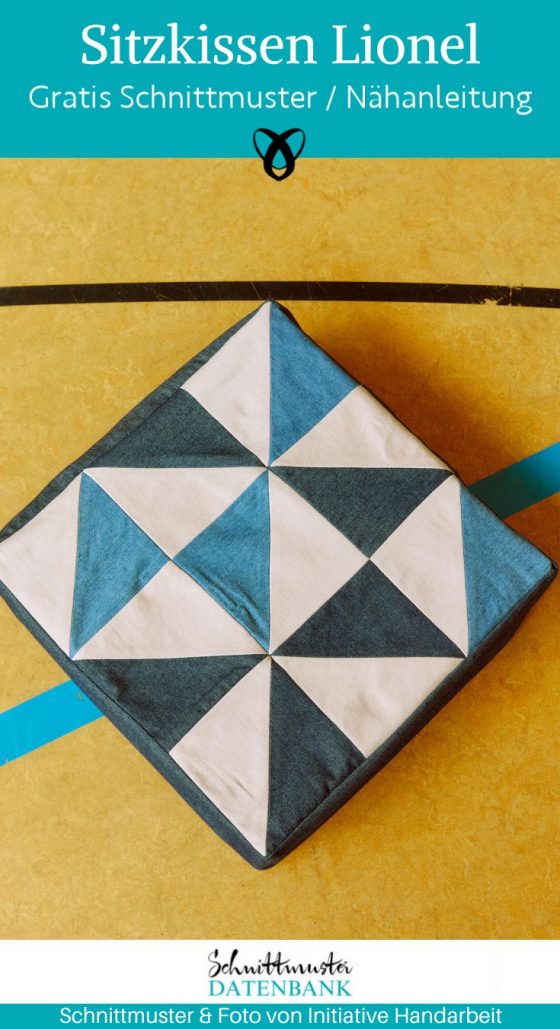 sitzkissen lionel naehen kostenlos schnittmuster patchwork sitzkissen naehidee gratis