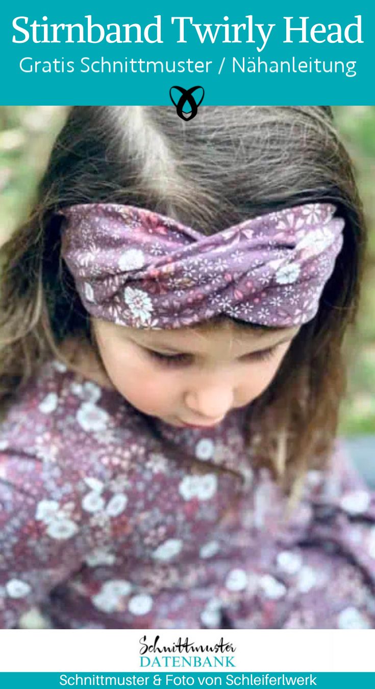 stirnband twirly head naehen kostenlos schnittmuster gedrehtes haarband fuer kinder und damen naehidee