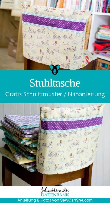 stuhltasche naehen kostenlos naehanleitung stauraum fuer schulmaterial naehidee gratis