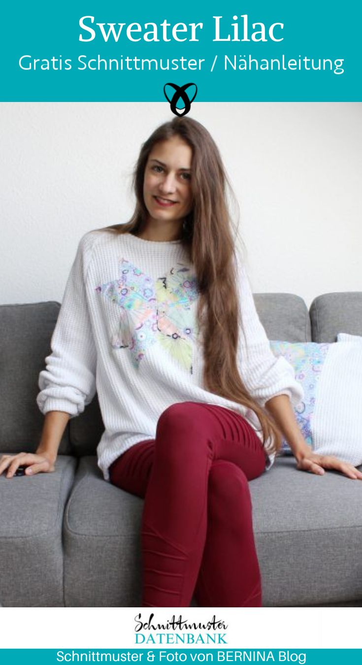 sweater naehen kostenlos naehanleitung oversize pullover fuer damen und fuer kinder naehidee gratis