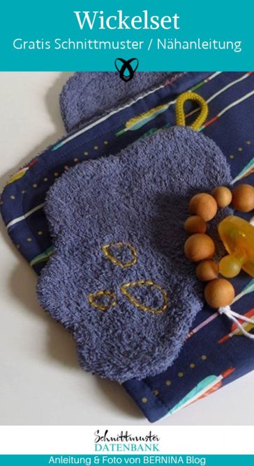 wickelset naehen kostenlos schnittmuster wickelunterlage mit waschlappen naehidee gratis