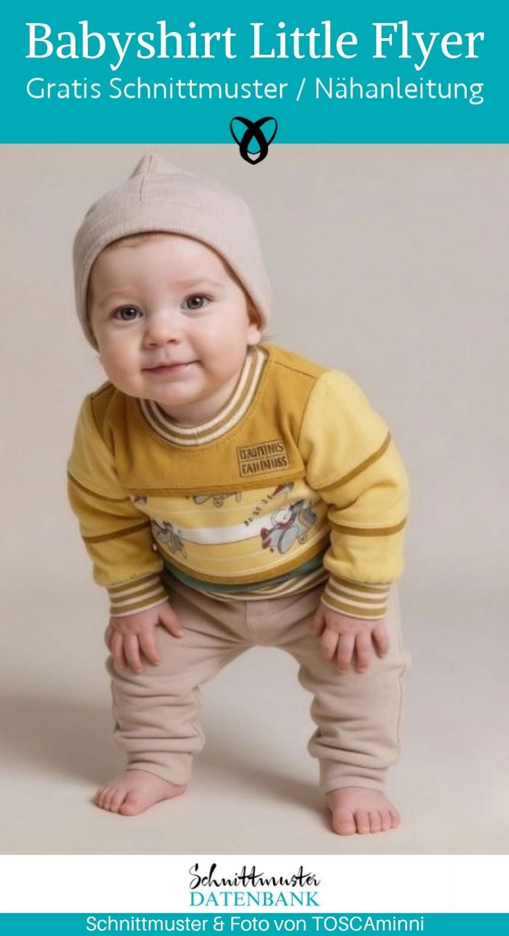 babyshirt little flyer baby stoffreste naehen kostenlos schnittmuster gratis pdf download naehidee