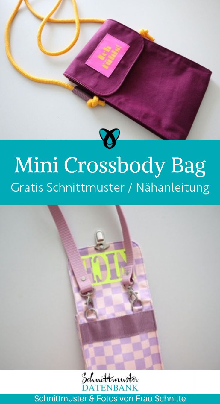 call me bag mini crossbody handytasche stoffreste naehen kostenlos schnittmuster gratis pdf download naehidee