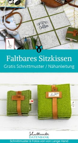 faltbares sitzkissen filz outdoor naehen kostenlos schnittmuster gratis pdf download naehidee