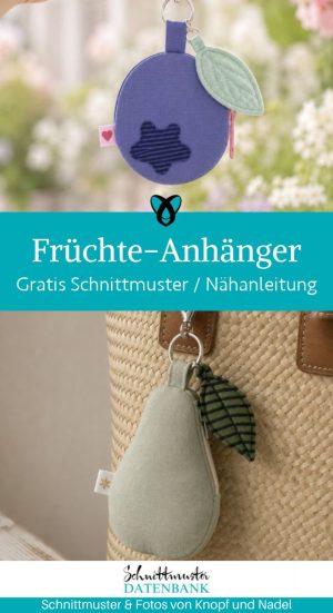 fruechte anhaenger tasche stoffreste naehen kostenlos schnittmuster gratis pdf download naehidee