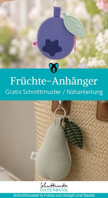 fruechte anhaenger tasche stoffreste naehen kostenlos schnittmuster gratis pdf download naehidee